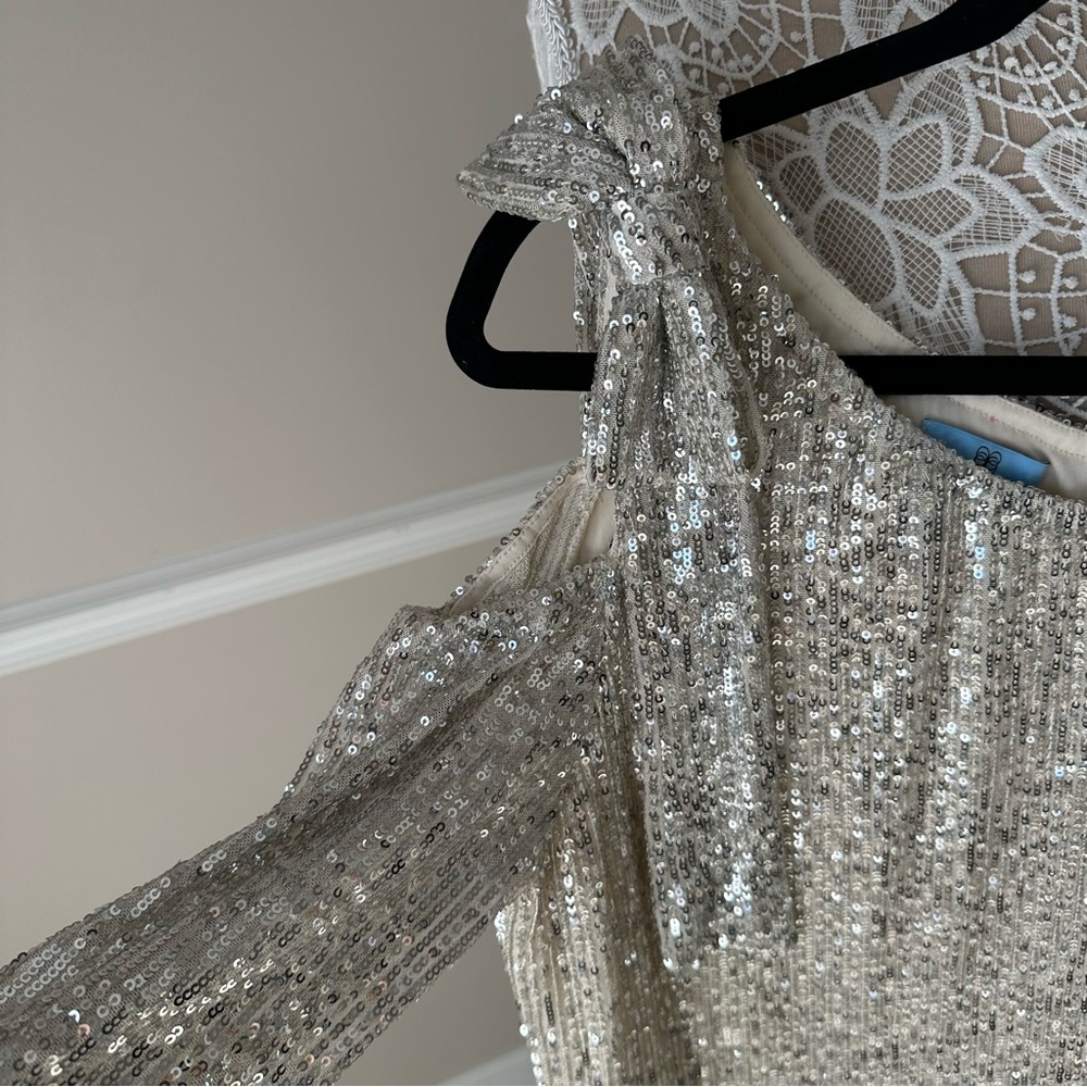 CeCe Silver Sequin Dress - Picture 4 of 7
